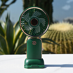 (Vert) Mini Ventilateur Portatif de Bureau de Support de Téléphone Portable De Chargement Usb Convient à Toutes Les Occasions