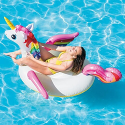 Totalcadeau Matelas Gonflable en forme de licorne (201 X 140 x 97 cm) piscine et mer pas cher