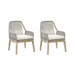 Beliani Lot de 2 chaises OLBIA Matière synthétique Beige