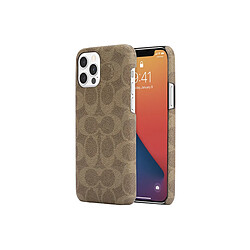 Avis Coach Coque pour Apple iPhone 12/12 Pro Imprimé Motif Grainé Kaki