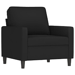 Avis vidaXL Fauteuil avec repose-pied Noir 60 cm Velours