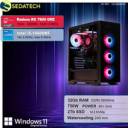 Sedatech PC Gamer Pro • Intel i5-14600KF • RX 7900 GRE • 32Go DDR5 • 2To SSD M.2 • Windows 11