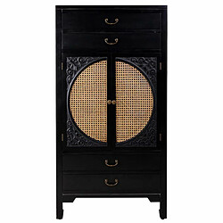 Acheter Armoire Alexandra House Living Noir Rotin Bois d'épicéa Bois MDF 40 x 135 x 70 cm