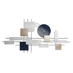 Décoration murale DKD Home Decor Gris Bleu Métal Moderne (120 x 5,7 x 59 cm) - Reconditionné