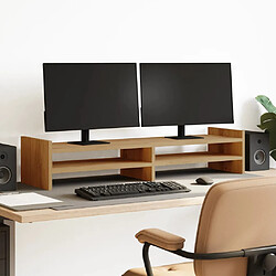 vidaXL Support de moniteur chêne artisanal 100x27x20cm bois ingénierie