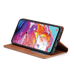 Wewoo Housse Coque Pour Galaxy A50 Forwenw Dream Series Oil Edge Fort Magnetism Étui à rabat horizontal en cuir avec support et fentes cartes et portefeuille et cadre photo marron pas cher