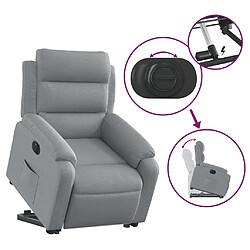 Acheter vidaXL Fauteuil inclinable électrique gris clair tissu