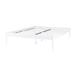 Acheter Beliani Lit double 140 x 200 cm en métal blanc VAURS