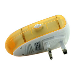 Acheter Wewoo Anti Moustique Répulsifs jaune 6W Électronique ultrasonique anti-moustiques de d'insecte de rat de avec la lumière, prise BRITANNIQUE, AC 90-240V