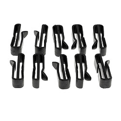 10pcs 25mm Boucle de Ceinture de Sac à Dos Pince de Fixation Connecteur de Sangle Multifonction - Noir