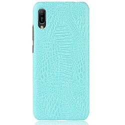 Wewoo Coque PC antichoc texture crocodile + PU pour Huawei Y6 Pro 2019 vert