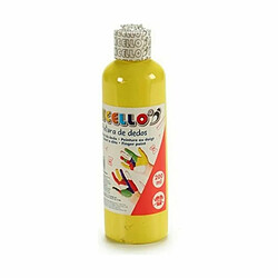 Pincello peinture pour doigts 200 ml Jaune 12 Unités