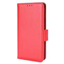 Etui en PU texture litchi, rouge pour votre OnePlus Nord CE 2 5G