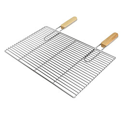 Ecd Germany Grille barbecue BBQ 54 x 34 cm en acier inoxydable avec poignées double manche