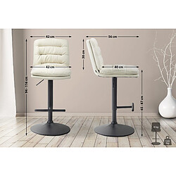 Non Tabouret de bar Damar tissu noir