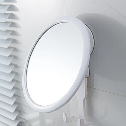 Universal Miroir de salle de bains tournant à 360 degrés Ventouse Baignoire Miroir de maquillage Imperméable à l'eau Douche de salle de bains avec porte-rasoir