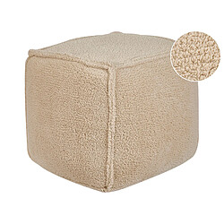 Beliani Pouf ALIPUR Marron clair Tissu