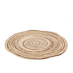 Dansmamaison Tapis Rond Maïs Beige/Marron