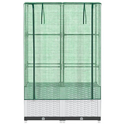 Avis vidaXL Jardinière surélevée avec housse aspect rotin 80x40x138 cm