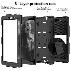 Avis Wewoo Pour Galaxy Tab A8.0 2019 / T290 Housse de protection en silicone bicolore antichoc avec support noir +