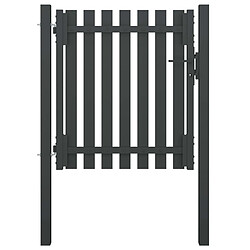 vidaXL Portail de clôture de jardin Acier 1x1,25 m Anthracite 