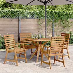 vidaXL Ensemble à manger de jardin 5 pcs Bois d'acacia solide