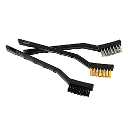 Lot de 3 Lit de Nettoyage de Poignée de Brosse Métallique En Fer En Acier pour Imprimante 3D