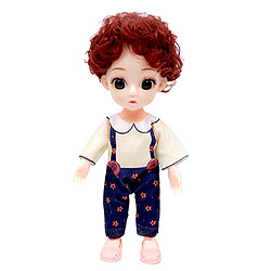 16cm 6 Pouces Flexible BJD 13 Joints Poupée Avec Vêtements Chaussures Star Salopette