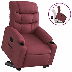 Maison Chic Fauteuil Relax pour salon, Fauteuil inclinable rouge bordeaux tissu -GKD90740