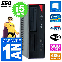 PC Fujitsu Esprimo E520 E85+ DT Intel i5-4570 RAM 4Go SSD 960Go Windows 10 Wifi - Occasion