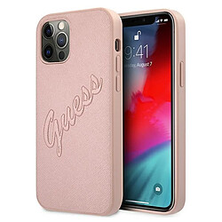 Guess Maroquinerie guess guhcp12mrsavsrg iphone 12/12 pro 6,1" rózowy/rose coque dur saffiano vintage script