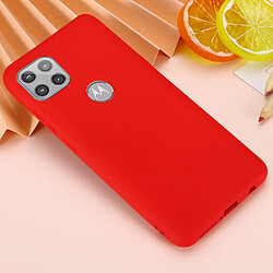 Coque en silicone souple avec sangle rouge pour votre Motorola Moto G 5G