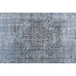 Avis Vidal Tapis de laine 272x152 Bleu Ultra Vintage