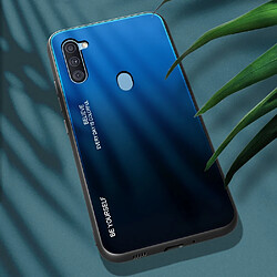 Coque en TPU dégradé de dureté de couleur hybride bleu/noir pour votre Samsung Galaxy A11