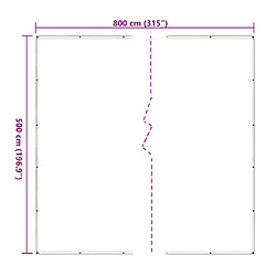 Acheter vidaXL Bâche transparente avec œillets 5x8 m polyéthylène