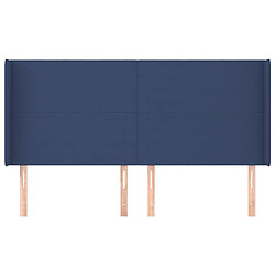 Avis Maison Chic Tête de lit scandinave avec oreilles,meuble de chambre Bleu 203x16x118/128 cm Tissu -MN61135