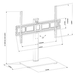 Meuble TV universel Maclean pour meuble RTV max 40kg max VESA 600x400 pour TV 32-75" MC-386 pas cher