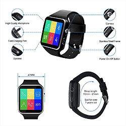 Universal Noir Smartwatch Femme Homme Enfant Bracelet Sport Téléphone Portable Écran tactile Écran tactile Bluetooth Support 2G SIM TF Carte pour téléphone portable | Smartwatch