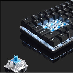 Avis Universal Clavier de jeu mécanique 18 modes RVB rétroéclairé USB câblé 82 clés axe bleu/noir pour clavier d'ordinateur portable de gamer (noir 3)