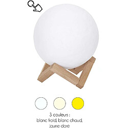 Acheter The Home Deco Factory Lampe ronde avec support en bois Lune.