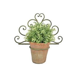 Porte-pot en métal vieilli vert - 31,8 x 14,5 x 21,9 cm - Esschert Design