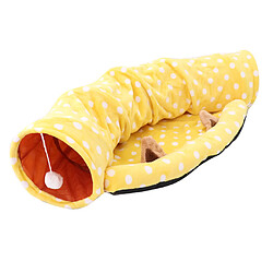 Acheter pliable chat tunnel lit-chaton intérieur jouant drôle jouet suspendu peluche boule jaune