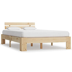 Maison Chic Lit adulte - Lit simple Cadre de lit,Structure du lit Contemporain Bois de pin massif 120 x 200 cm -MN19222