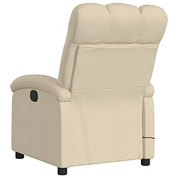 Acheter Maison Chic Fauteuil Relax pour salon, Fauteuil inclinable de massage électrique crème tissu -GKD63686