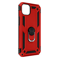 Avizar Coque pour iPhone 14 Plus Hybride Antichoc Bague de maintien Support Vidéo rouge