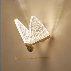 Universal 5W LED papillon lampe murale nordique moderne simple luxueux escalier chevet chambre à coucher fond couloir éclairage décoratif LED applique murale intérieure(Or) pas cher