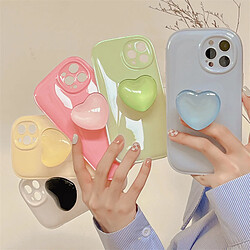 GUPBOO Étui pour iPhone12 Simple Love Bracket Solid Color Phone Case Silicone