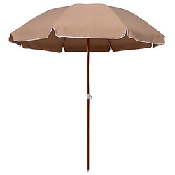 vidaXL Parasol de jardin avec mât en acier 240 cm taupe