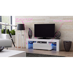 DUSINE Meuble TV SPIDER - Blanc MAT 130 cm