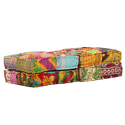 Acheter vidaXL Pouf modulaire à 2 places Patchwork Tissu